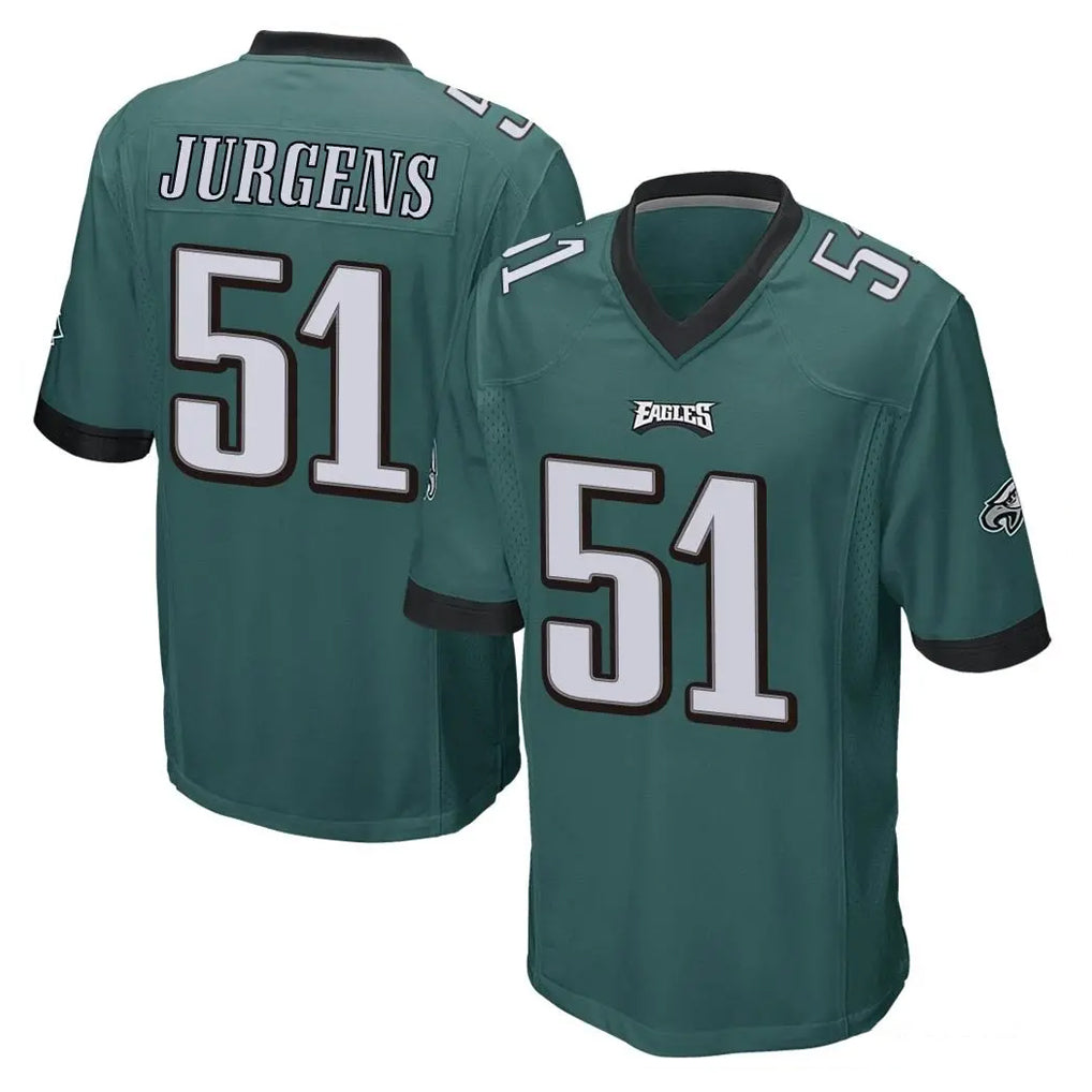 Choea P.Eagles #51 Cam Jurgens Player Team Color Green Home Game Stitched Jerseys