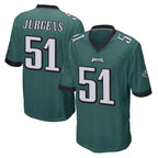 Choea P.Eagles #51 Cam Jurgens Player Team Color Green Home Game Stitched Jerseys