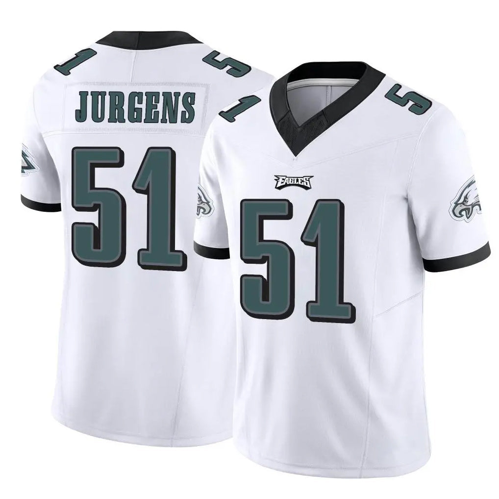 Choea P.Eagles #51 Cam Jurgens Player White Limited Vapor F.U.S.E. Home Game Stitched Jerseys