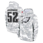 Choea P.Eagles #52 Jonathan Greenard Player Arctic Camo Salute to Service Pullover Hoodies Limited Game Stitched Jerseys