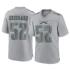 Choea P.Eagles #52 Jonathan Greenard Player Gray Atmosphere Fashion Home Game Stitched Jerseys