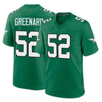 Choea P.Eagles #52 Jonathan Greenard Player Green Kelly Alternate Home Game Stitched Jerseys