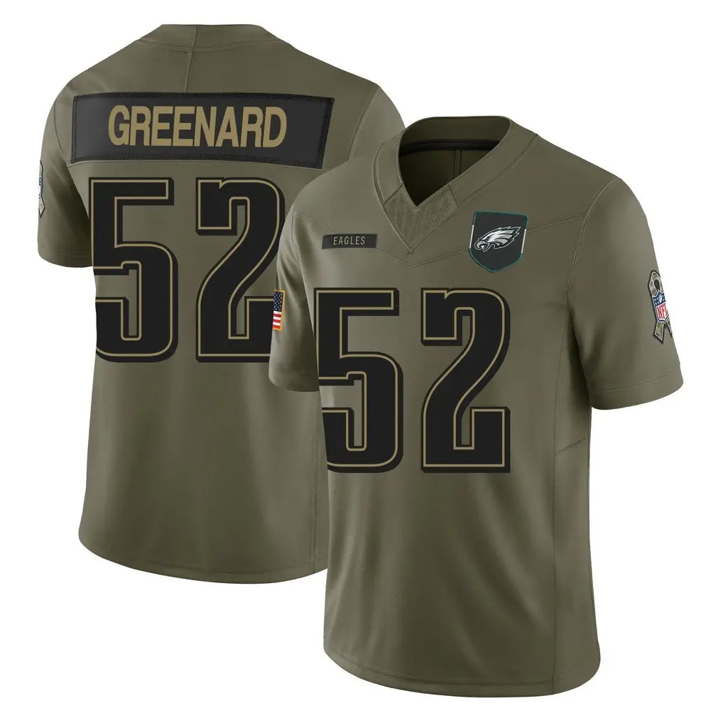 Choea P.Eagles #52 Jonathan Greenard Player Olive 2025 Salute To Service Limited Stitched Jerseys
