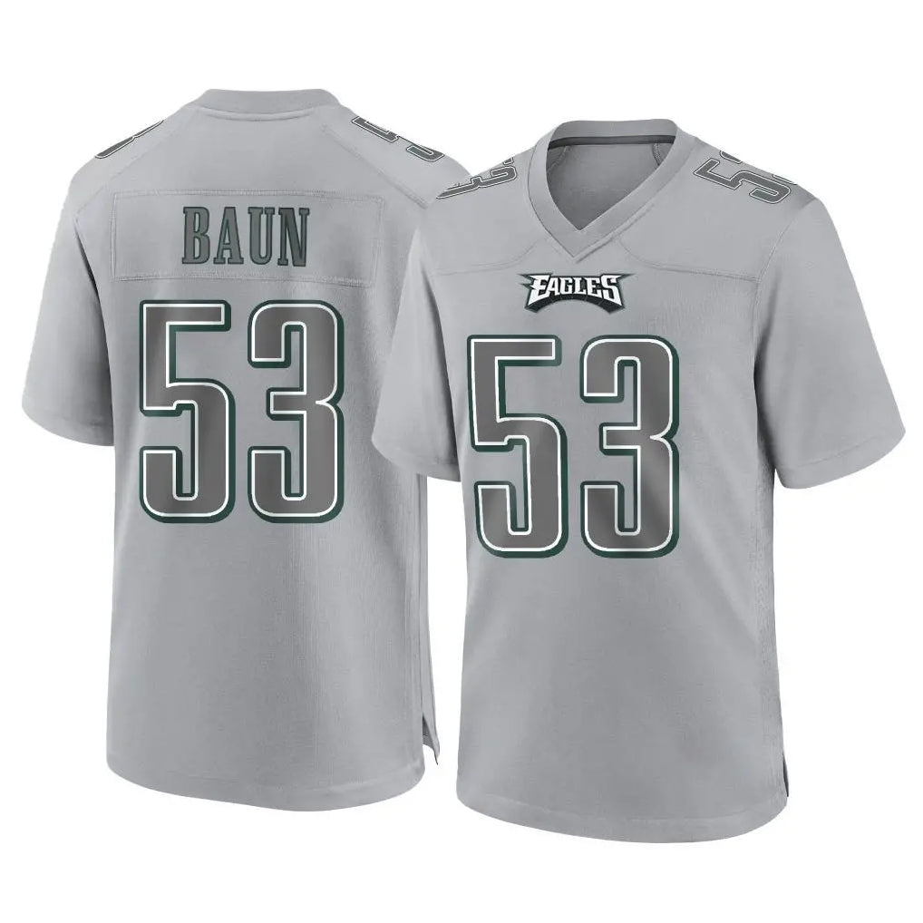 Choea P.Eagles #53 Zack Baun Player Gray Atmosphere Fashion Home Game Stitched Jerseys