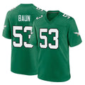 Choea P.Eagles #53 Zack Baun Player Green Kelly Alternate Home Game Stitched Jerseys