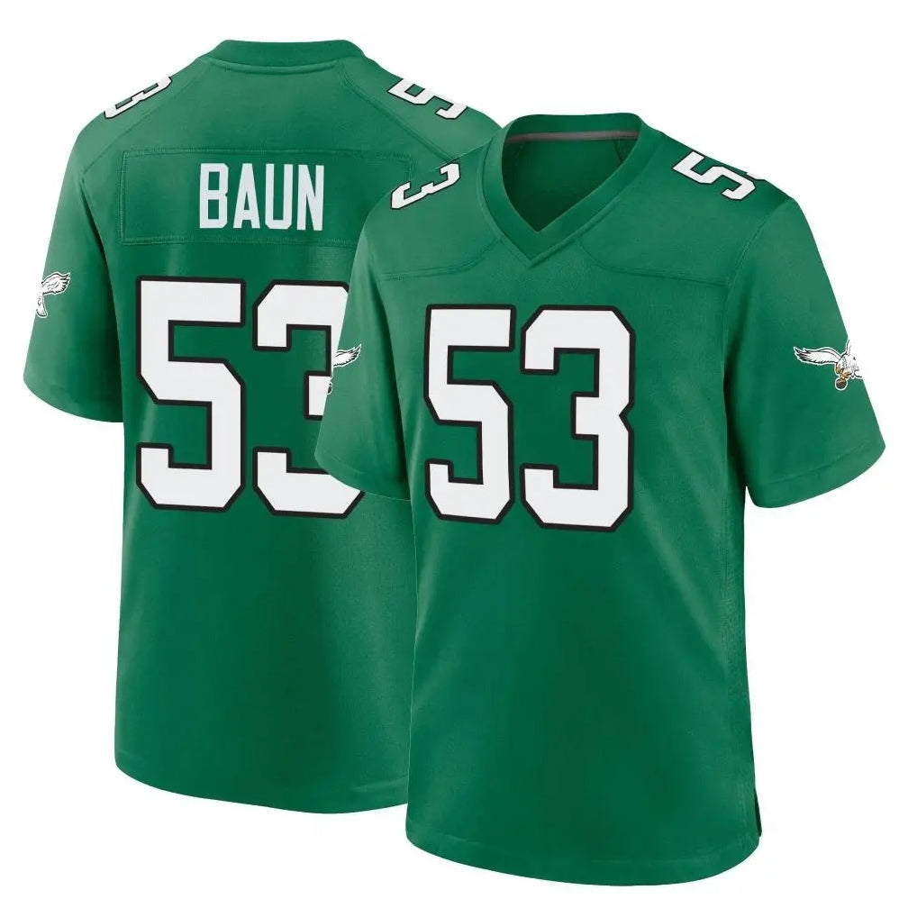 Choea P.Eagles #53 Zack Baun Player Green Kelly Alternate Home Game Stitched Jerseys
