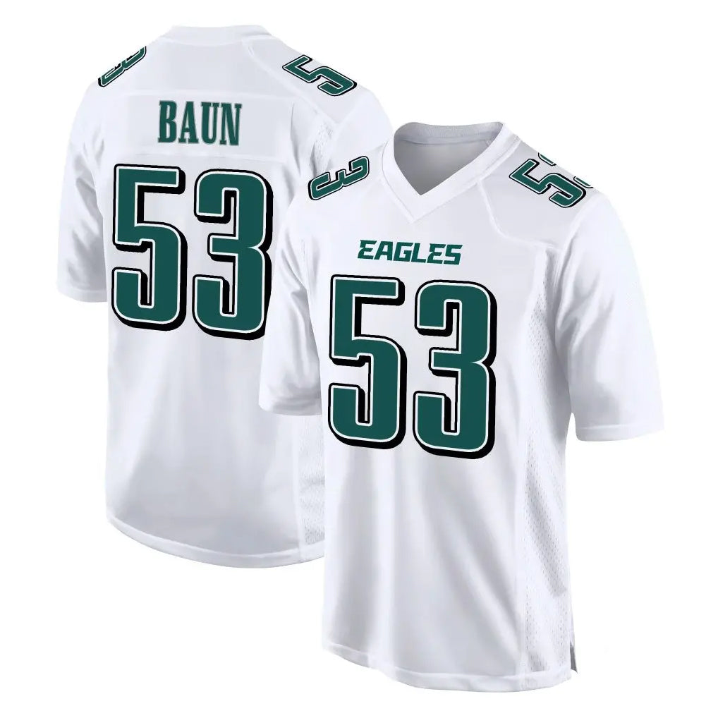 Choea P.Eagles #53 Zack Baun Player White Tundra Fashion Home Game Stitched Jerseys