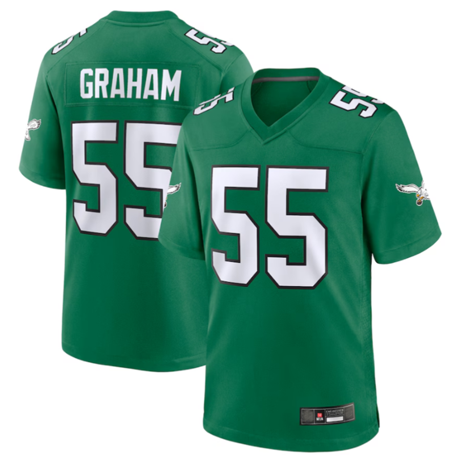 Choea P.Eagles #55 Brandon Graham Kelly Green Alternate Game Stitched Jerseys