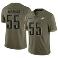 Choea P.Eagles #55 Brandon Graham Player Salute To Service Olive Stitched Jerseys