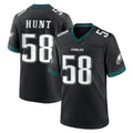 Choea P.Eagles #58 Jalyx Hunt Player Black Game Home Stitched Jerseys