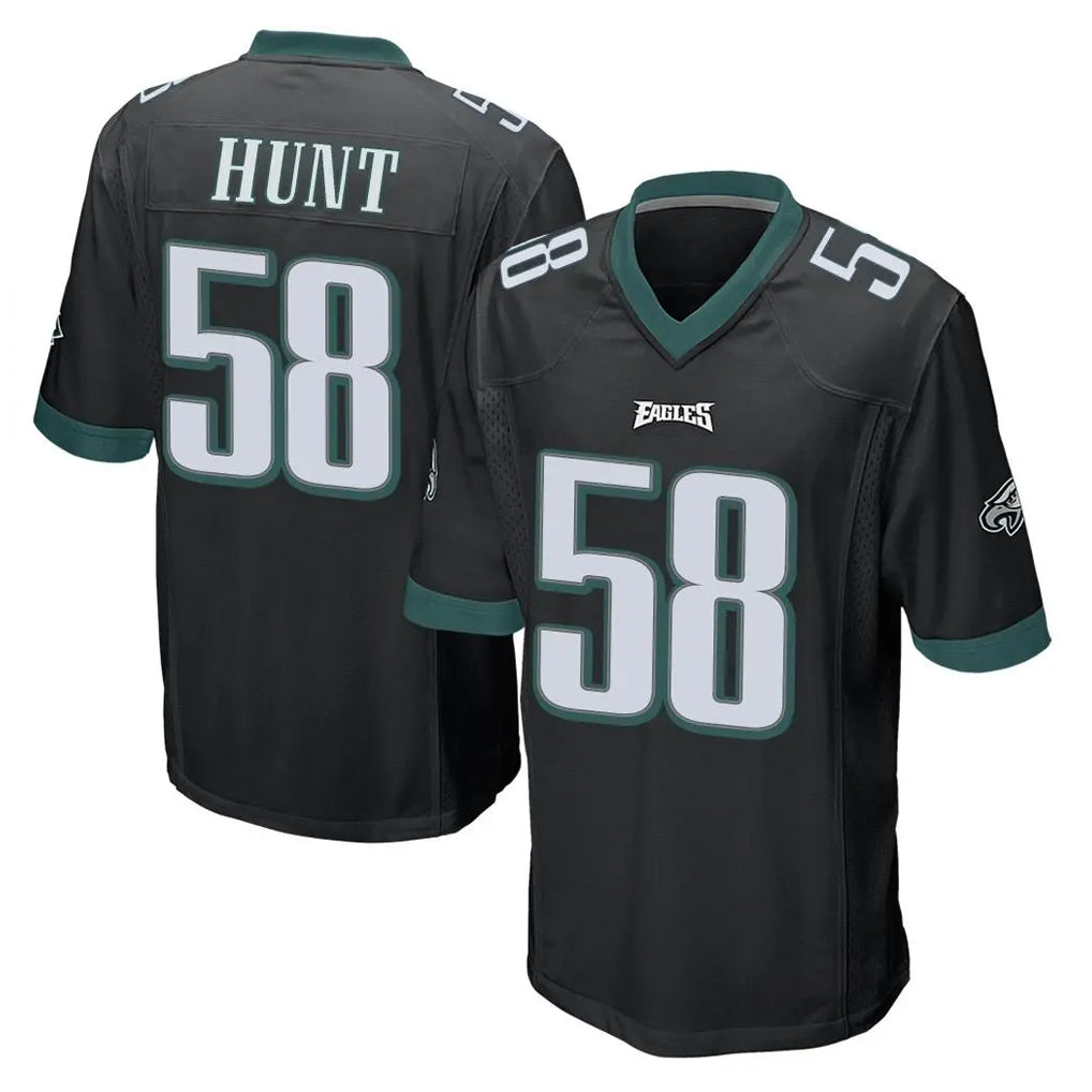 Choea P.Eagles #58 Jalyx Hunt Player Black Home Game Stitched Jerseys