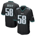 Choea P.Eagles #58 Jalyx Hunt Player Black Home Game Stitched Jerseys