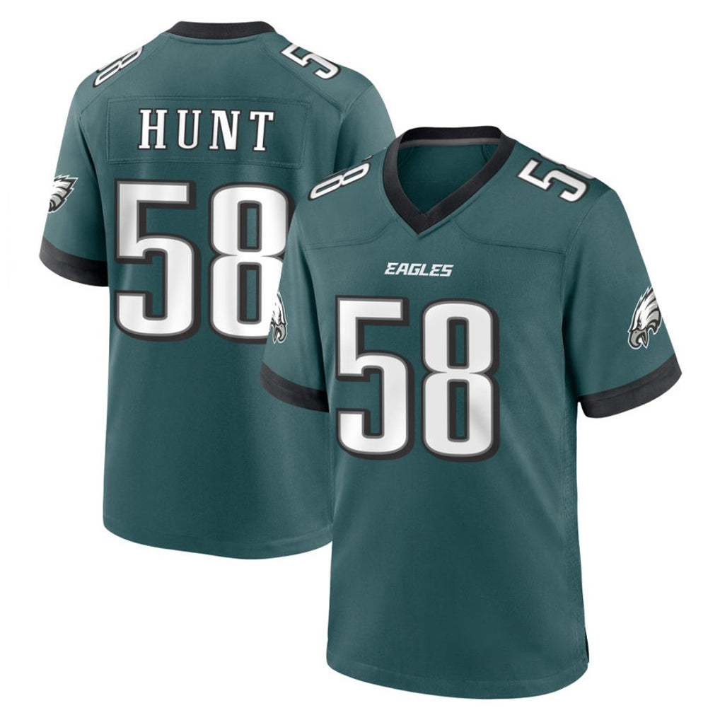 Choea P.Eagles #58 Jalyx Hunt Player Green Home Game Stitched Jerseys