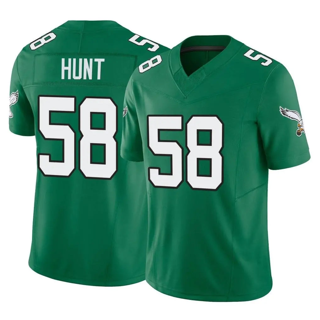 Choea P.Eagles #58 Jalyx Hunt Player Green Kelly Alternate Vapor F.U.S.E. Home Game Stitched Jerseys