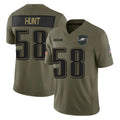 Choea P.Eagles #58 Jalyx Hunt Player Olive 2025 Salute To Service Limited Stitched Jerseys
