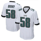 Choea P.Eagles #58 Jalyx Hunt Player White Home Game Stitched Jerseys