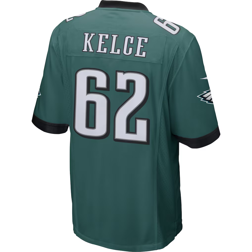 Choea P.Eagles #62 Jason Kelce Midnight Green Game Stitched Jerseys