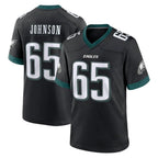Choea P.Eagles #65 Lane Johnson Player Black Game Home Stitched Jerseys