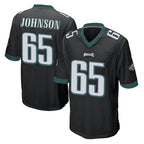 Choea P.Eagles #65 Lane Johnson Player Black Home Game Stitched Jerseys