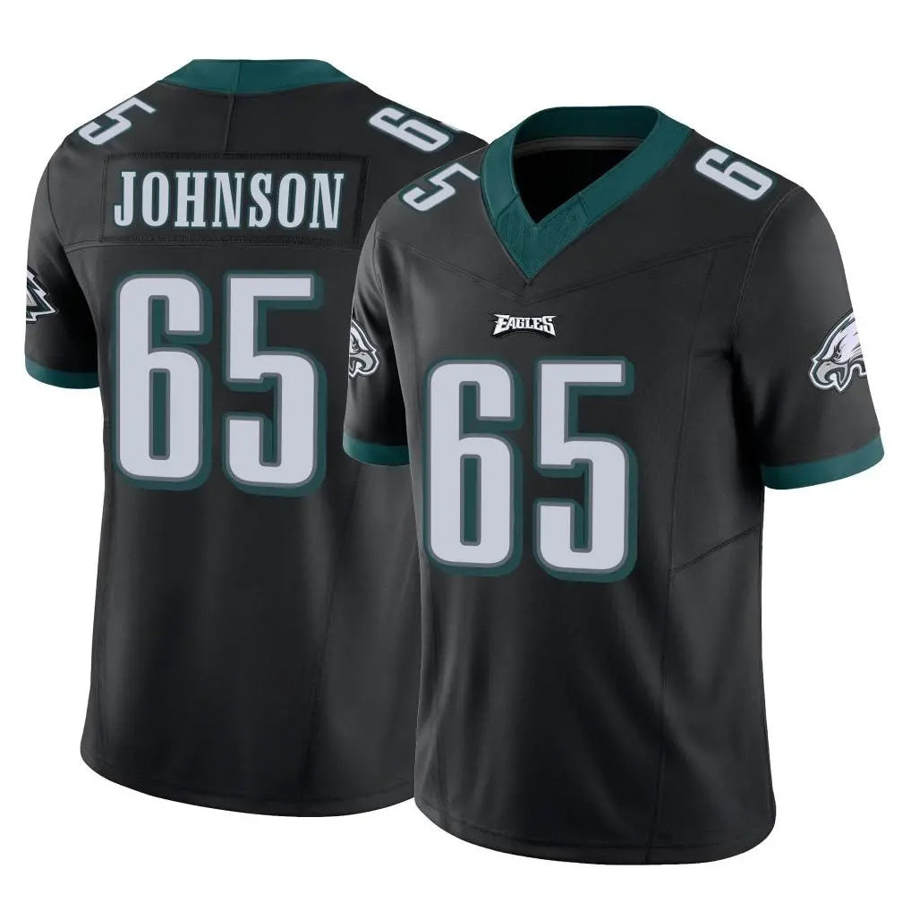 Choea P.Eagles #65 Lane Johnson Player Black Limited Vapor F.U.S.E. Home Game Stitched Jerseys
