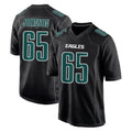 Choea P.Eagles #65 Lane Johnson Player Carbon Black Fashion Home Game Stitched Jerseys