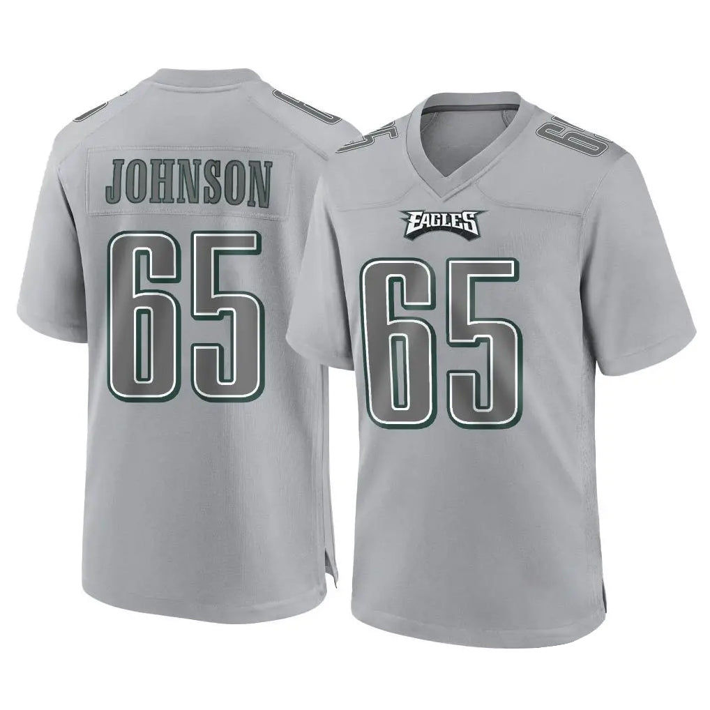 Choea P.Eagles #65 Lane Johnson Player Gray Atmosphere Fashion Home Game Stitched Jerseys