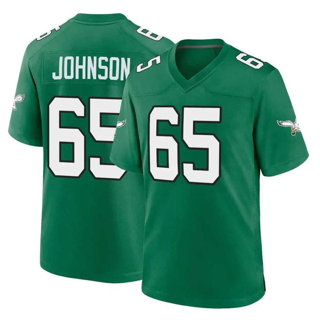 Choea P.Eagles #65 Lane Johnson Player Green Kelly Alternate Home Game Stitched Jerseys
