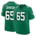 Choea P.Eagles #65 Lane Johnson Player Green Kelly Alternate Home Game Stitched Jerseys