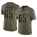 Choea P.Eagles #65 Lane Johnson Player Olive Salute To Service Limited Stitched Jerseys