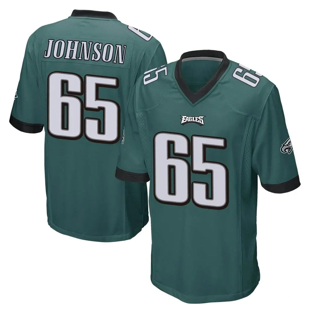 Choea P.Eagles #65 Lane Johnson Player Team Color Green Home Game Stitched Jerseys