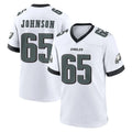 Choea P.Eagles #65 Lane Johnson Player White Game Home Stitched Jerseys