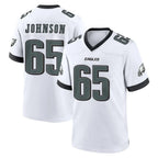 Choea P.Eagles #65 Lane Johnson Player White Game Home Stitched Jerseys