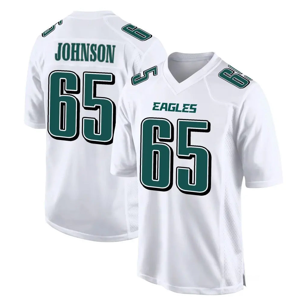 Choea P.Eagles #65 Lane Johnson Player White Tundra Fashion Home Game Stitched Jerseys