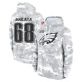 Choea P.Eagles #68 Jordan Mailata Player Arctic Camo Salute to Service Pullover Hoodies Limited Game Stitched Jerseys