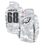 Choea P.Eagles #68 Jordan Mailata Player Arctic Camo Salute to Service Pullover Hoodies Limited Game Stitched Jerseys