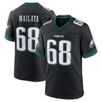 Choea P.Eagles #68 Jordan Mailata Player Black Game Home Stitched Jerseys
