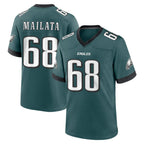 Choea P.Eagles #68 Jordan Mailata Player Green Home Game Stitched Jerseys