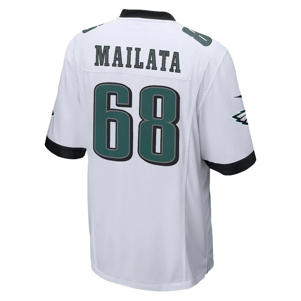 Choea P.Eagles #68 Jordan Mailata Player White Home Game Stitched Jerseys