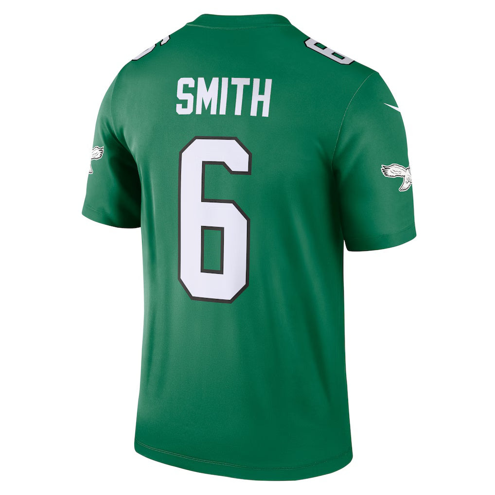 Choea P.Eagles #6 DeVonta Smith Kelly Green Legend Player Performance Top Stitched Jerseys