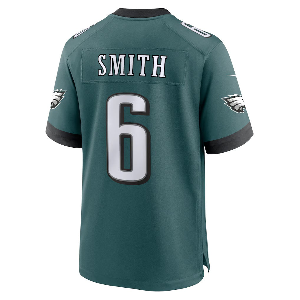 Choea P.Eagles #6 DeVonta Smith Midnight Green Team Game Stitched Jerseys
