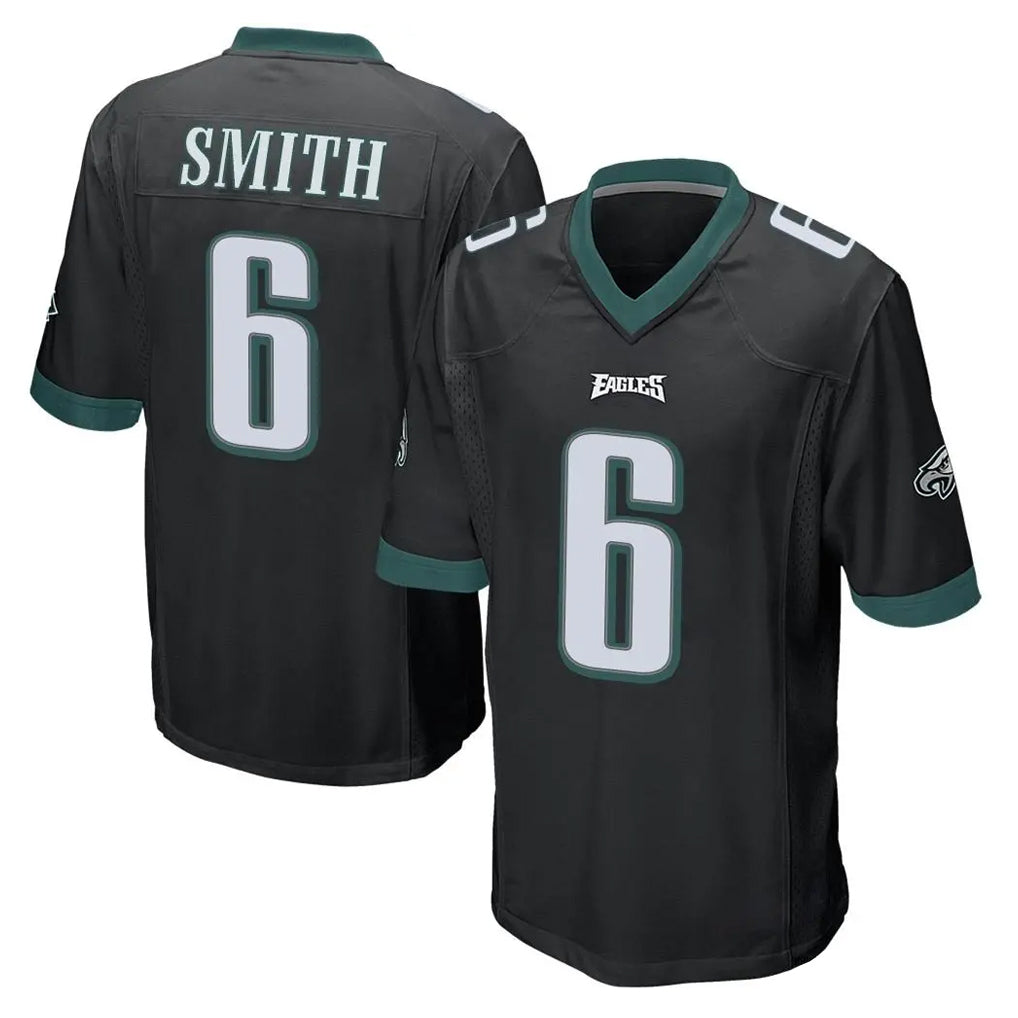 Choea P.Eagles #6 DeVonta Smith Player Black Home Game Stitched Jerseys