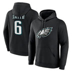 Choea P.Eagles #6 DeVonta Smith Player Black Pullover Hoodies Home Game Stitched Jerseys