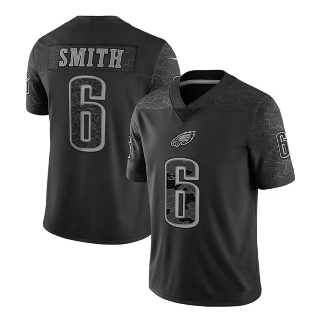 Choea P.Eagles #6 DeVonta Smith Player Black REFLECTIVE Limited Stitched Jerseys