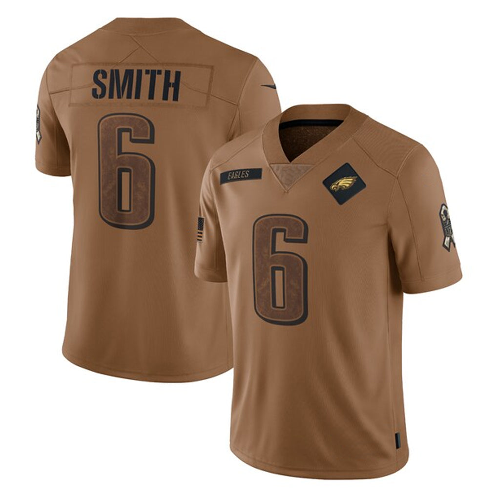 Choea P.Eagles #6 DeVonta Smith Player Brown Salute To Service Limited Stitched Jerseys