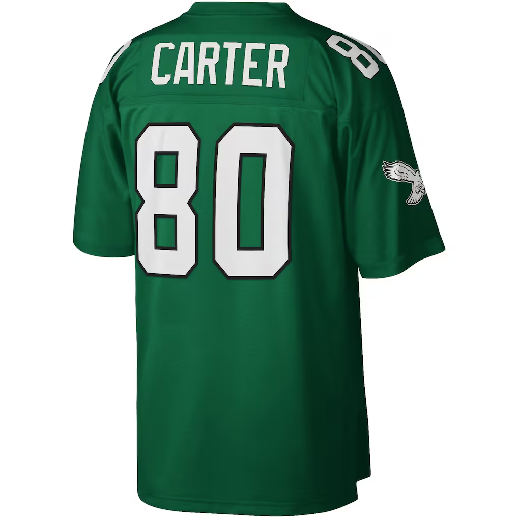 Choea P.Eagles #80 Cris Carter Mitchell & Ness Kelly Green Legacy Replica Jersey