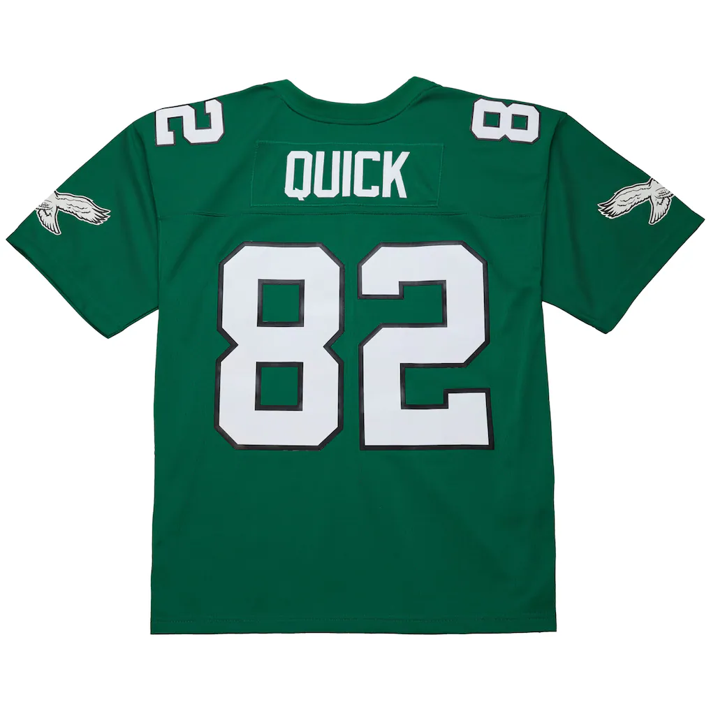 Choea P.Eagles #82 Mike Quick Mitchell & Ness Kelly Green Legacy Replica Jersey