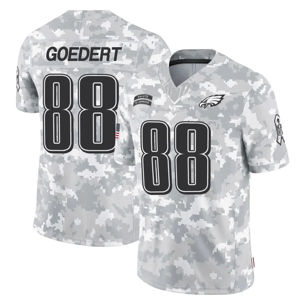 Choea P.Eagles #88 Dallas Goedert Player Arctic Camo Salute to Service Limited Game Stitched Jerseys