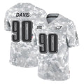 Choea P.Eagles #90 Jordan Davis Player Arctic Camo Salute to Service Limited Game Stitched Jerseys