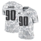 Choea P.Eagles #90 Jordan Davis Player Arctic Camo Salute to Service Limited Game Stitched Jerseys