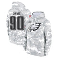 Choea P.Eagles #90 Jordan Davis Player Arctic Camo Salute to Service Pullover Hoodies Limited Game Stitched Jerseys